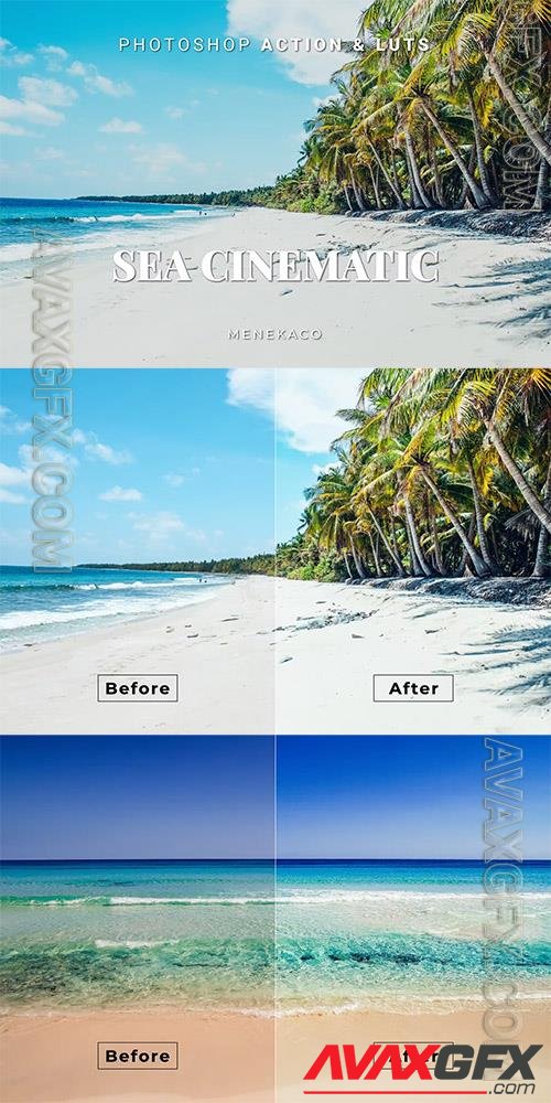 Sea Cinematic Photoshop Action & LUTs S3GC9GT