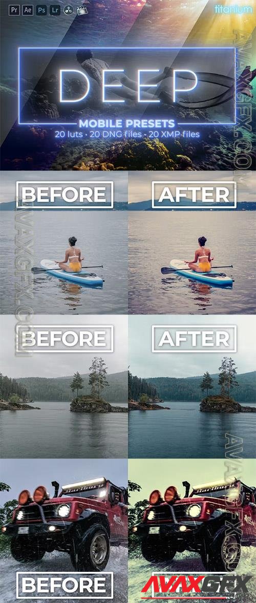 20 Deep Color Lightroom Presets + LUTs ZU2ZQYU