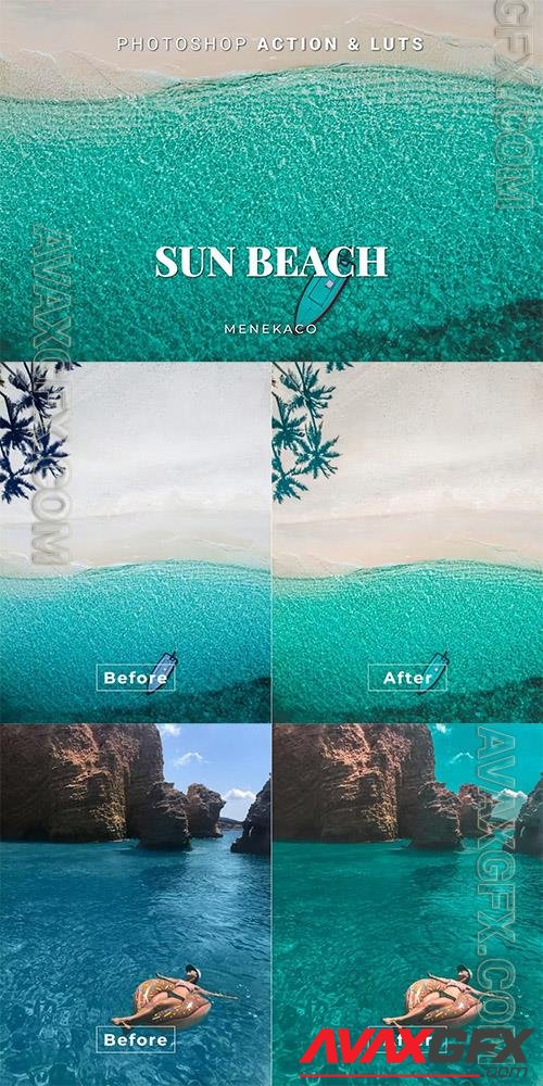 Sun Beach Photoshop Action & LUTs DF5FSJF