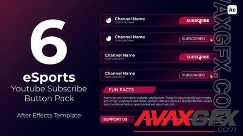 eSports Youtube Subscribe Button Pack 35383924 (VideoHive)