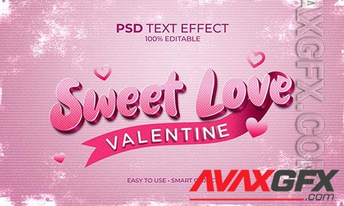 Sweet love text effect psd