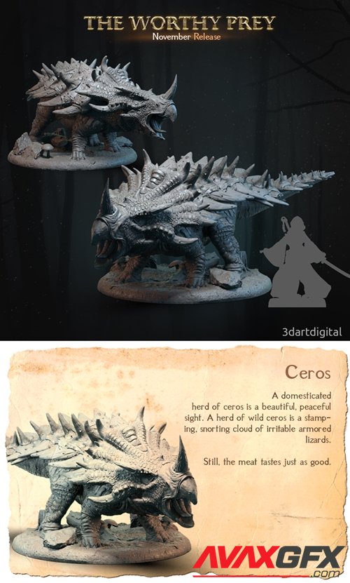 Wild Ceros – 3D Printable STL