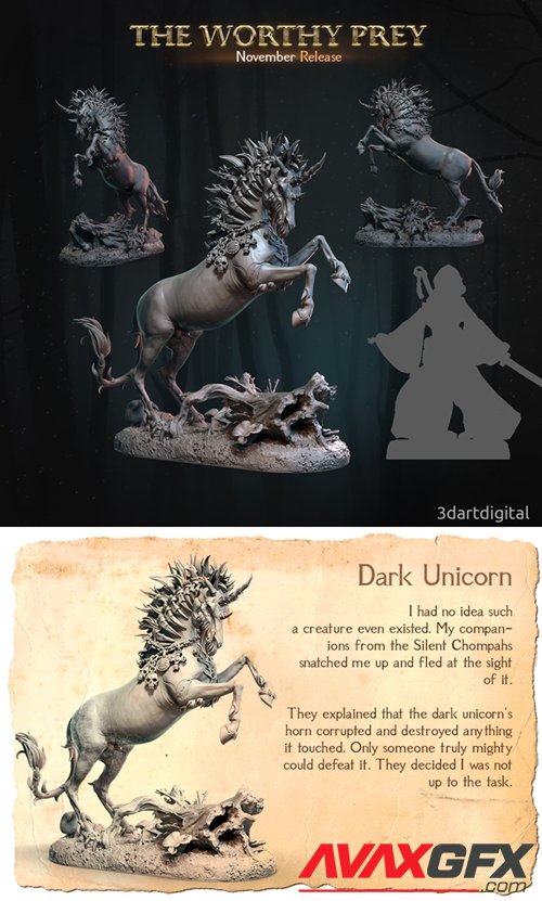 Dark Unicorn – 3D Printable STL