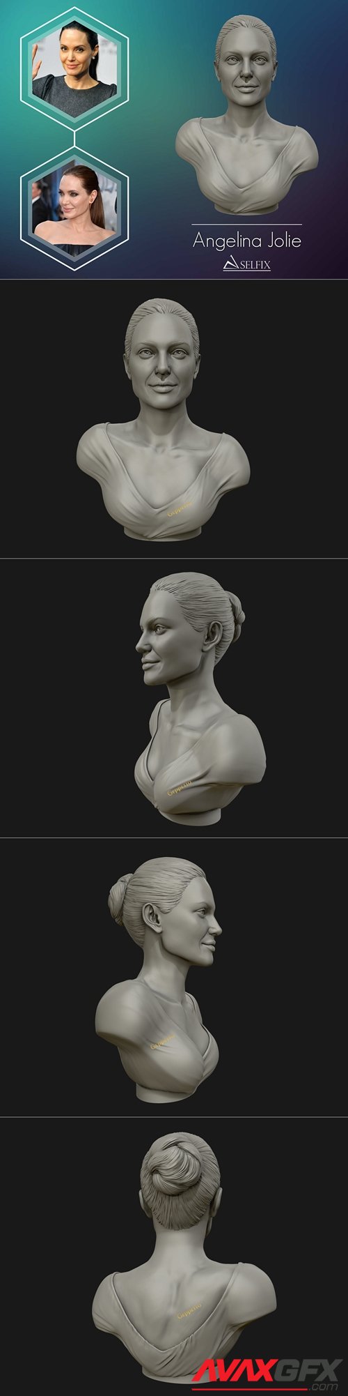 Angelina Jolie – 3D Printable STL