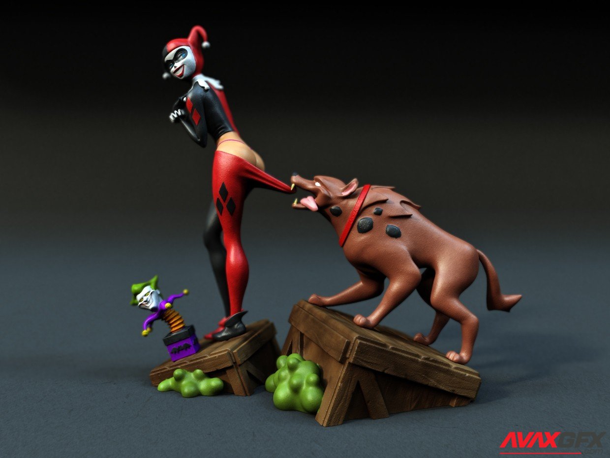 Harley Quinn diorama NSFW DC Comics 3D Printable STL