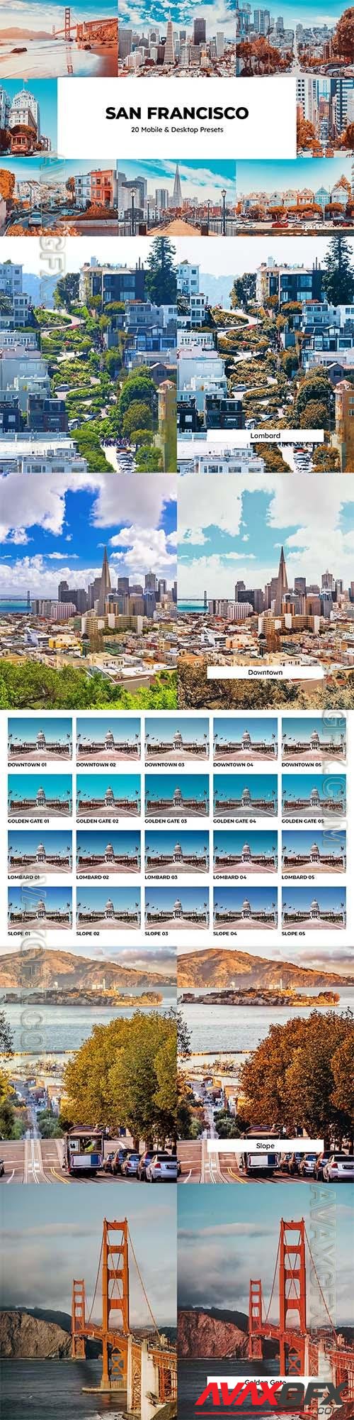 20 San Francisco Lightroom Presets and LUTs