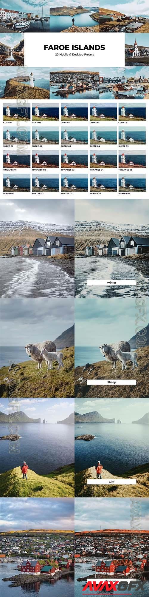 20 Faroe Islands Lightroom Presets and LUTs