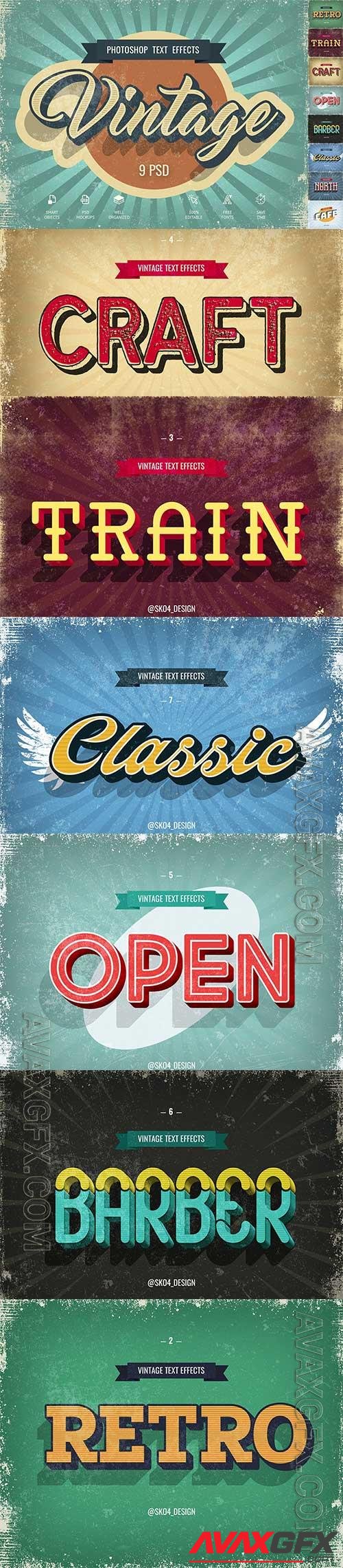 Vintage Text Effects Psd