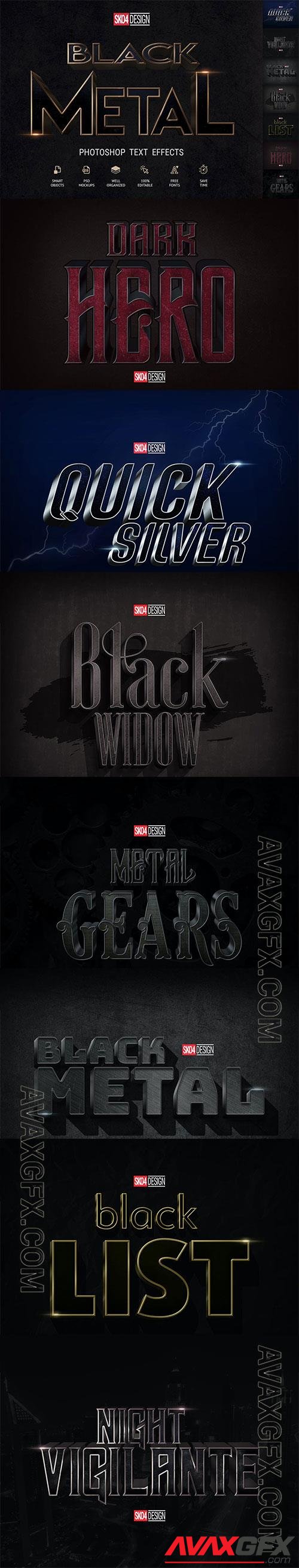 Black and Metal PSD mockups