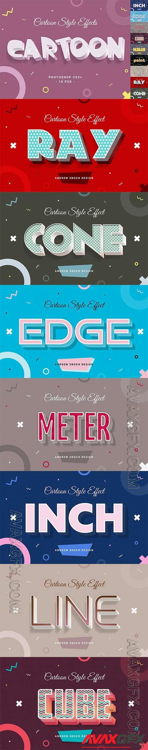 Cartoon Style Text Effects Psd