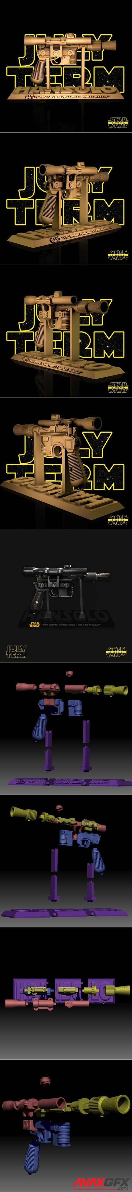 Star Wars - Han Solo Blaster – 3D Printable STL