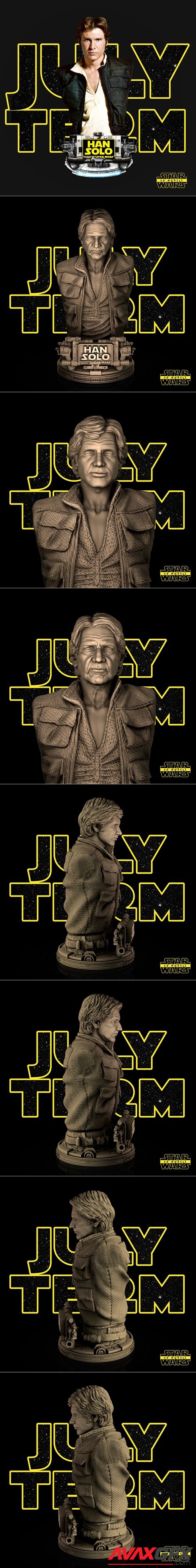 Star Wars - Han Solo Bust – 3D Printable STL