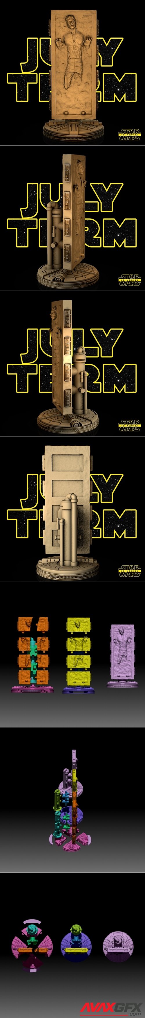 Star Wars - Han Solo In Carbonite – 3D Printable STL