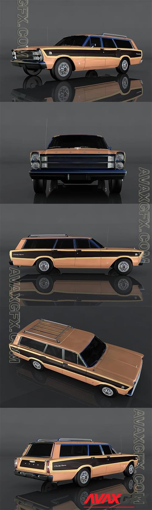 1966 Ford Country 3D Model o93617