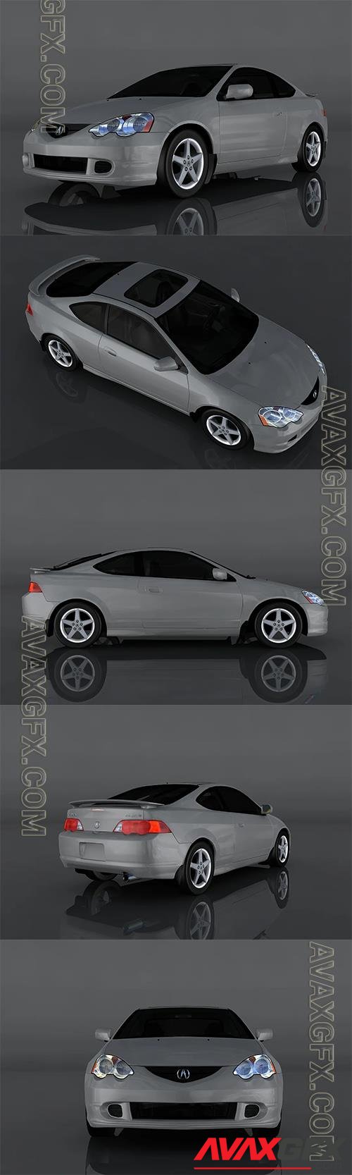 2001 Acura RSX Type-S 3d model Model o175643