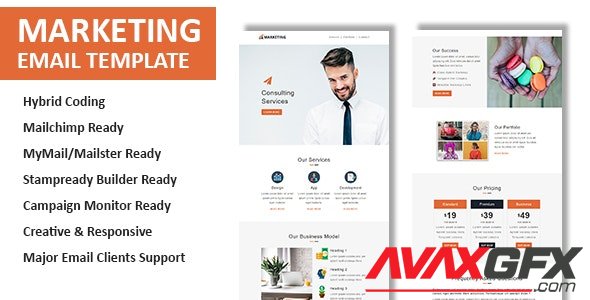 ThemeForest - Marketing v1.0 - Multipurpose Responsive Email Template with Online StampReady & Mailchimp Builders - 22431984