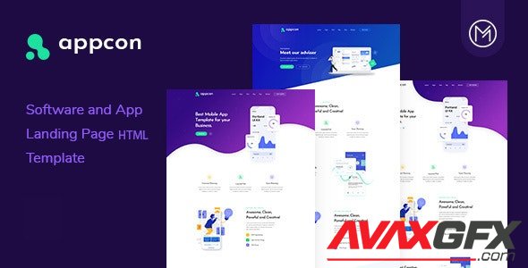 ThemeForest - Appcon v1.0 - Software and App Landing Page HTML5 Template - 25039746