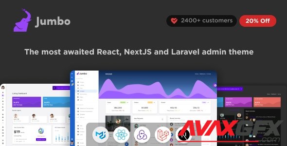 ThemeForest - Jumbo v5.5.0 - React Admin Template with Material-UI - 20978545