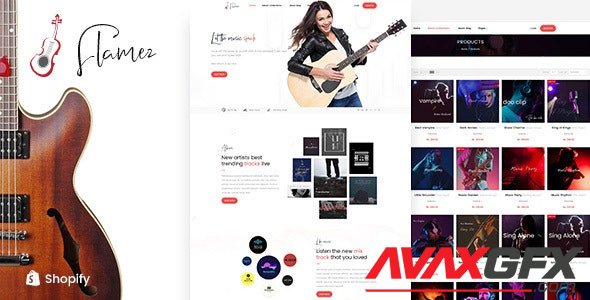 ThemeForest - Flamez v1.0 - Music Store Shopify Theme (Update: 27 August 21) - 29012301