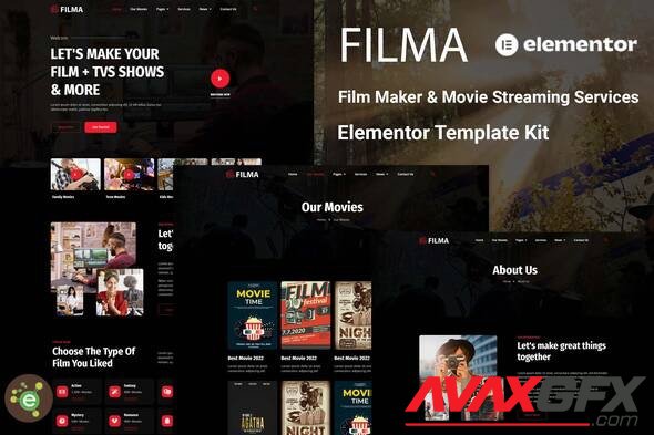 ThemeForest - Filma v1.0.0 - Film Maker & Movie Streaming Services Elementor Template Kit - 35324941