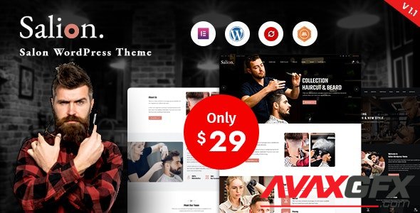 ThemeForest - Salion v1.4 - Hair Salon WordPress Theme - 32603855