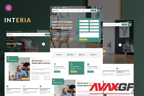 ThemeForest - Interia v1.0.0 - Interior Design Service Elementor Template Kit - 35355393