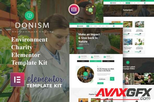 ThemeForest - Donism v1.0.0 - Environment Charity Elementor Template Kit - 35325328