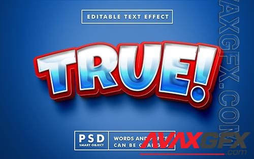 3d true text effect psd