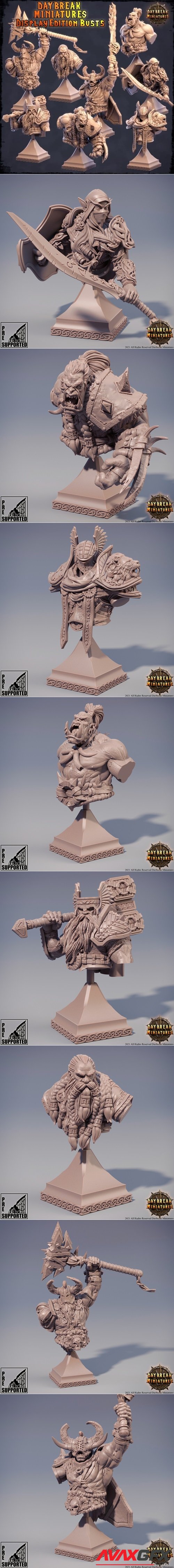 The Dwarfs of The Dark Deep BUSTS – 3D Printable STL