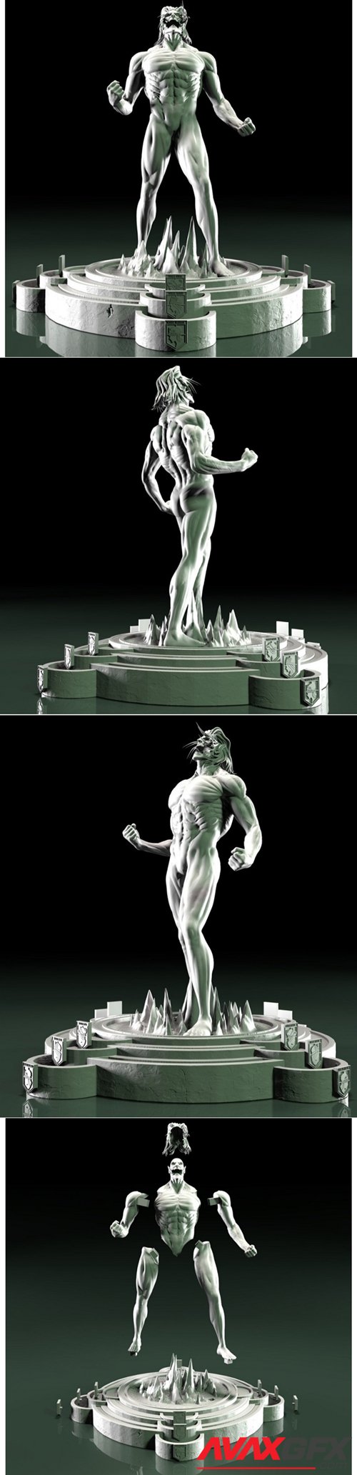 Eren & Walls Shingeki no Kyojin – 3D Printable STL