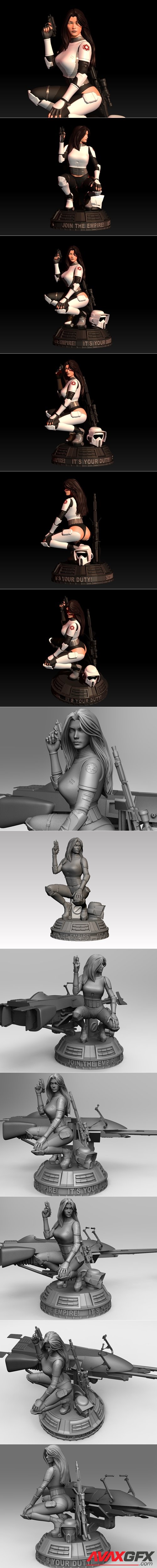 Star Wars Girl – 3D Printable STL