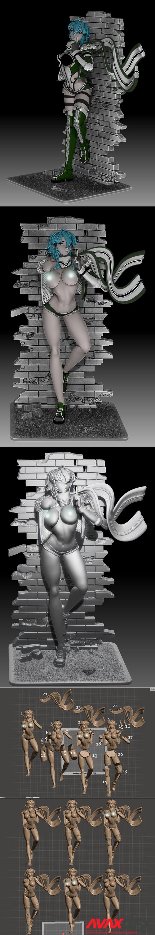 Sinon Sword art Online – 3D Printable STL