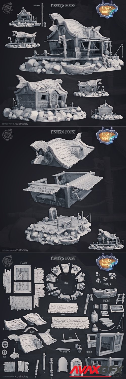 Cast n Play Kingdom of Thamarya Fisher's House – 3D Printable STL