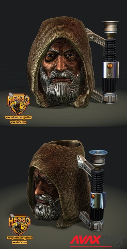 Obi-Wan Mug – 3D Printable STL