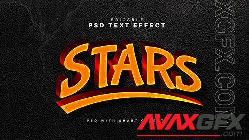 Stars text effect psd