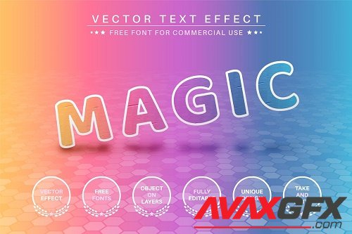 Magic Sticker - Editable Text Effect - 6813223