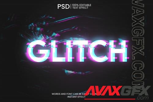 Glitch Text Effect PSD