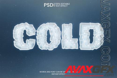 Ice Text Effect PSD