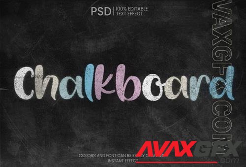 School Colored Chalkboard Text Effect