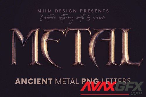 Ancient Metal - 3D Lettering - 6802036