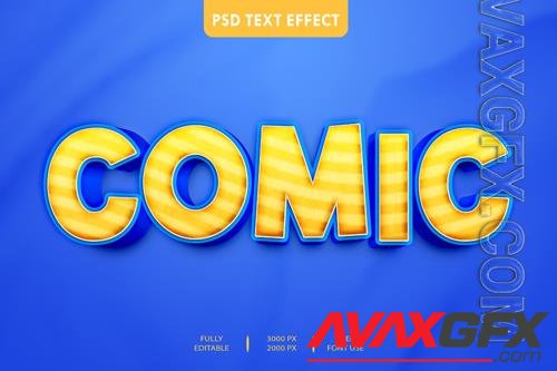 Comic 3d text effect style psd