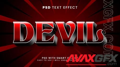 Devil blood editable text effect with horror and scary text style psd