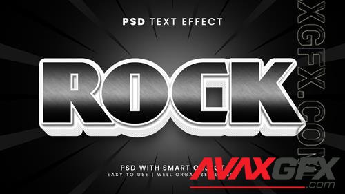 Rock editable text effect with stone and cracked text style psd