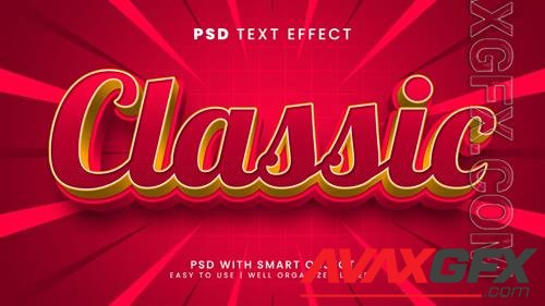 Classic retro vintage editable text effect with 70s and 80s text style psd