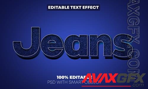 Jeans text effect psd