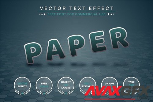 Paper Sticker - Editable Text Effect - 6813691