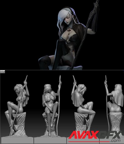 Desire Nun – 3D Printable STL