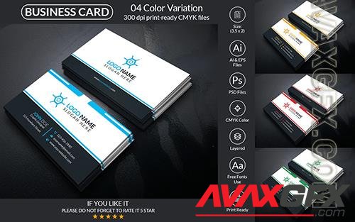 Corporate Business Card Design With Vector And PSD Format Corporate Identity o175708