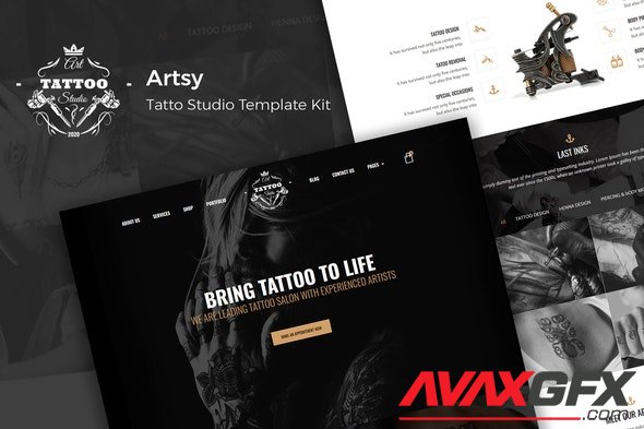 ThemeForest - Artsy v1.0.1 - Tattoo Studio Elementor Template Kit - 26412842