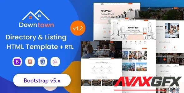ThemeForest - Downtown v1.2 - Directory Listing Bootstrap 5 Template - 27955057